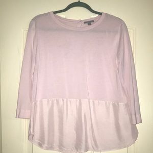 COS Soft pink button back shirt